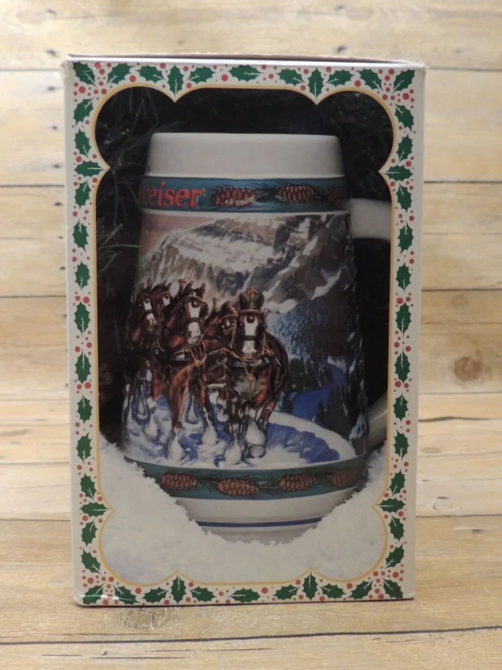 Vintage 1993 Budweiser Holiday Stein Special Delivery w/ Original Box